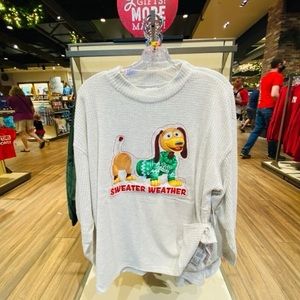 Disney Parks 2021 Slinky Dog Christmas Sweater.